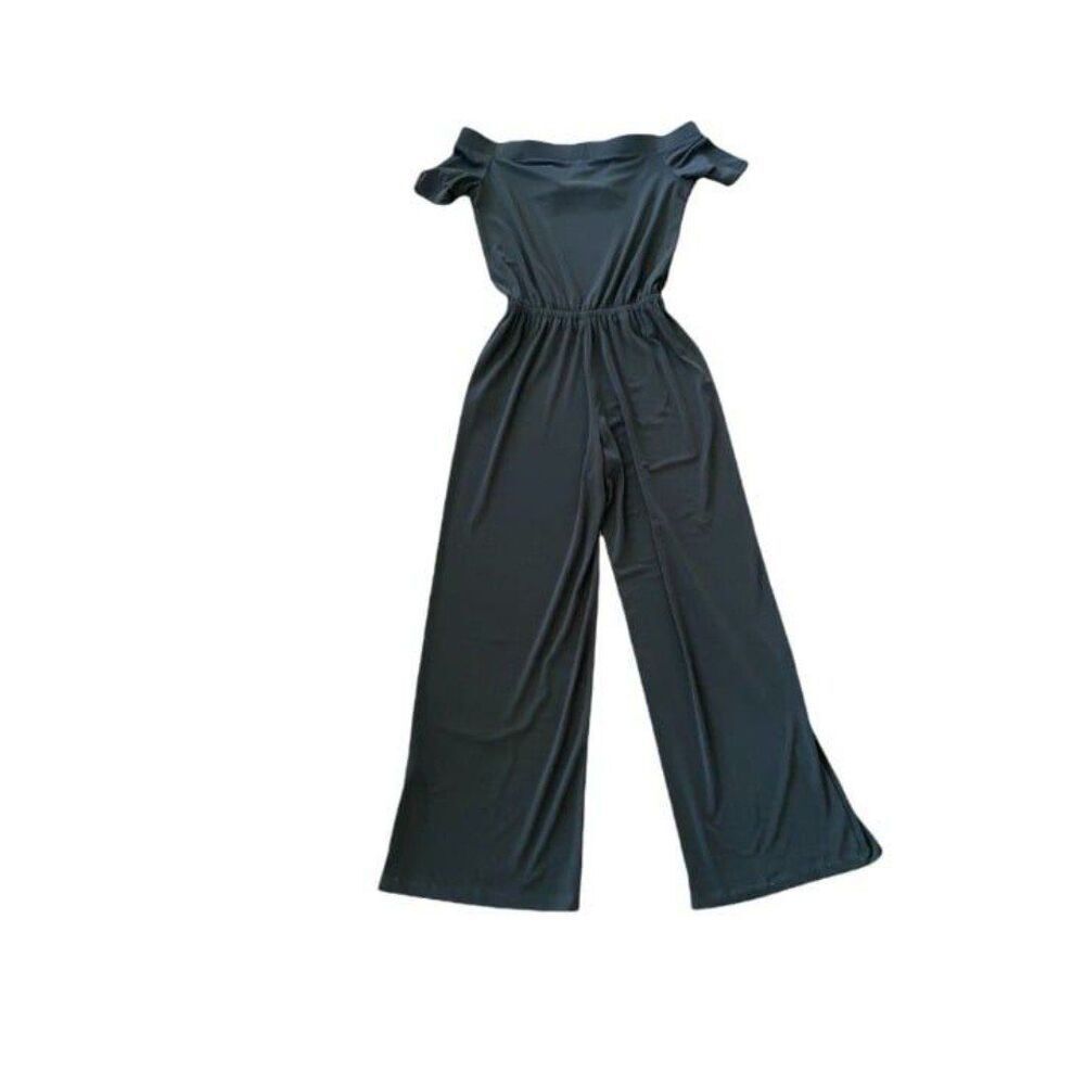 Karen Kane Black Off the Shoulders Pantsuit (Medium)